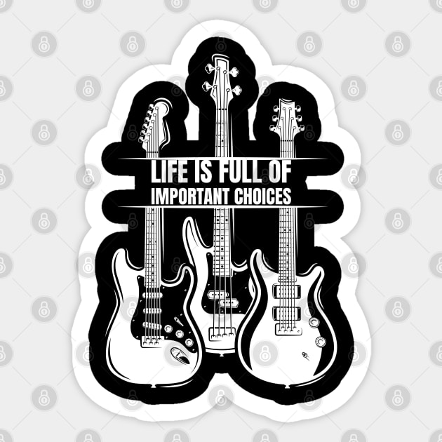 Funny Guitarist Guitar Player Music Lover Sticker by Shopinno Shirts